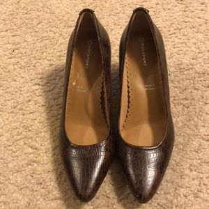 Snake print Brown and Black high heel